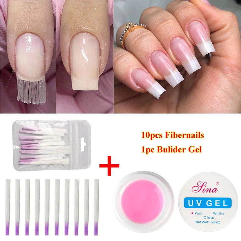 

New Fiberglass Nail Form for Nail Builder Extension Fibernails Acrylic Tips Manicure Salon Tool Clips Silk Wrap With Bulider Gel
