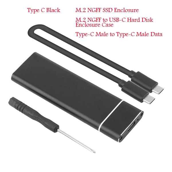 M.2 NGFF SATA SSD USB 3,1 Тип-конвертер адаптер sata USB жесткий диск корпус чехол для M2 жесткого диска ПК для 2242/2262/2280 M.2 - Цвет: Type C