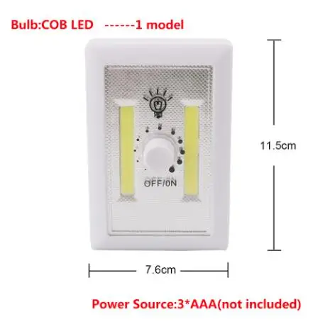 COB светодиодный беспроводной светильник, светодиодный настенный светильник, Ночной светильник, включение/выключение коридора, кухонного шкафа, аварийный светильник, ночник - Испускаемый цвет: Type 6