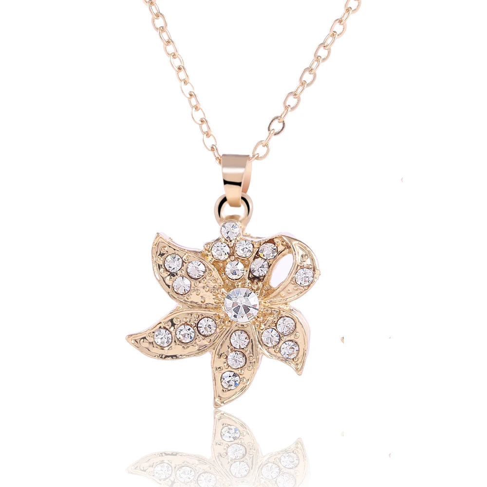Mode österreichischen kristall schmuck Großhandel Gold Farbe Überzogen