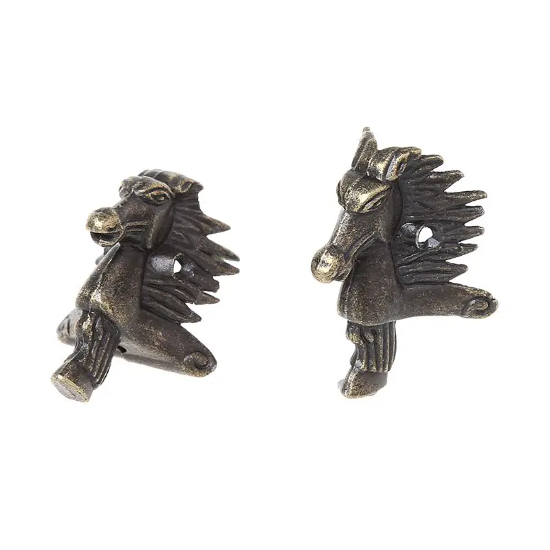 

10pcs Zinc Alloy Antique Bronze Horse Head Gift Box Wood Case Corner Protector Drop ShiP