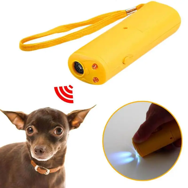 LED Ultrasonic Dog Repeller Portable 3 In 1 Ultrasound Repeller,Anti