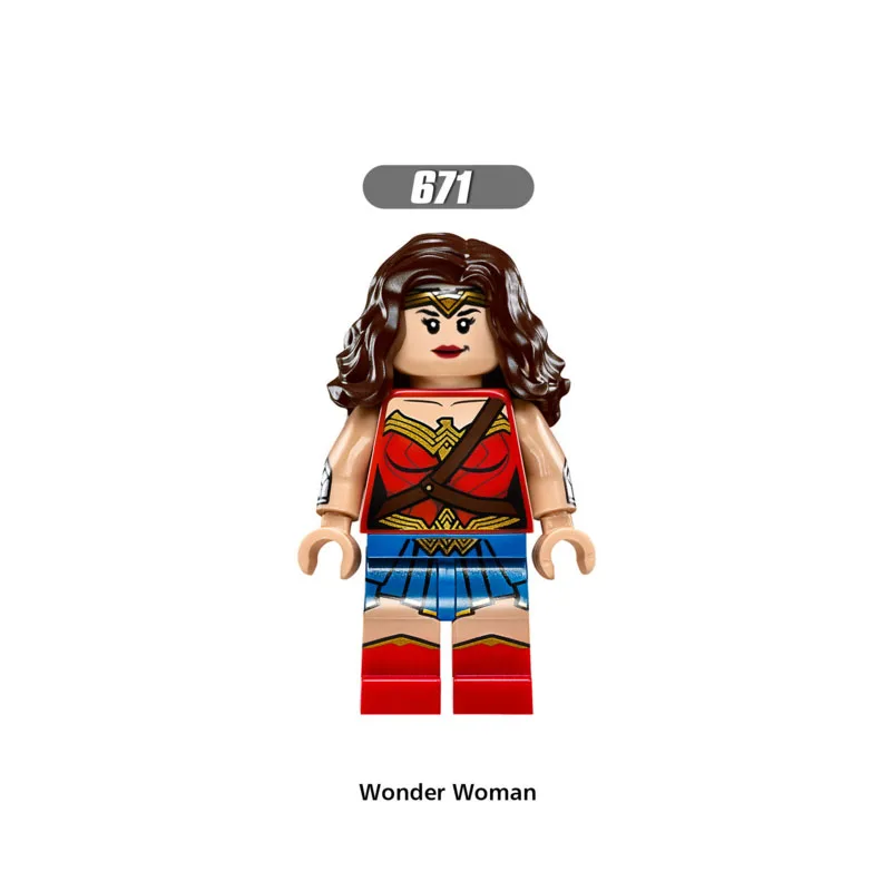 

Single Sale Super Heroes Star Wars 671 Wonder Woman Mini Building Blocks Figure Bricks Toys kids gifts Compatible Legoed Ninjaed