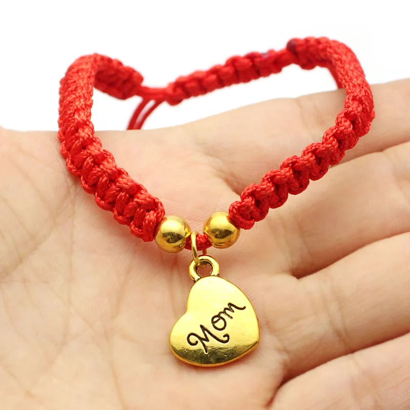 Браслеты цепочки в китайском стиле с надписью мама|gift for mother|charm braceletbracelet jewelry |
