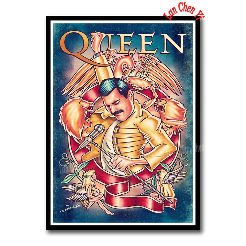 Queen Rock band бумажные плакаты с покрытием, домашний Декор, живопись, настенные Стикеры, бумажные плакаты 42*30 см