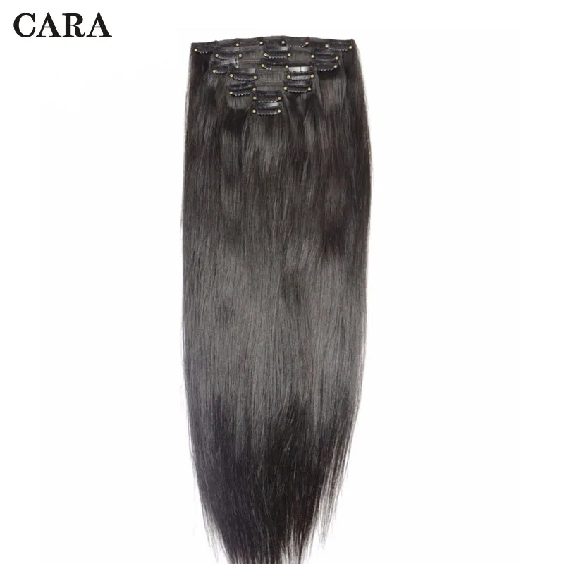 Brazilian Virgin Hair Clip In Human Hair Extensions Straight Natural