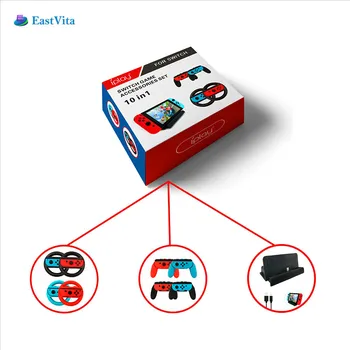 

Ship From US 10-in-1 Game Accessory Set Steering Wheel Controller Grips USB Type-C Cable Charge Dock wear Ergonomic r20