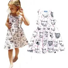 Платье для девочек детская одежда одежда для детей розовое платье с изображением кошки для девочек 0316 sylvia 528354956375