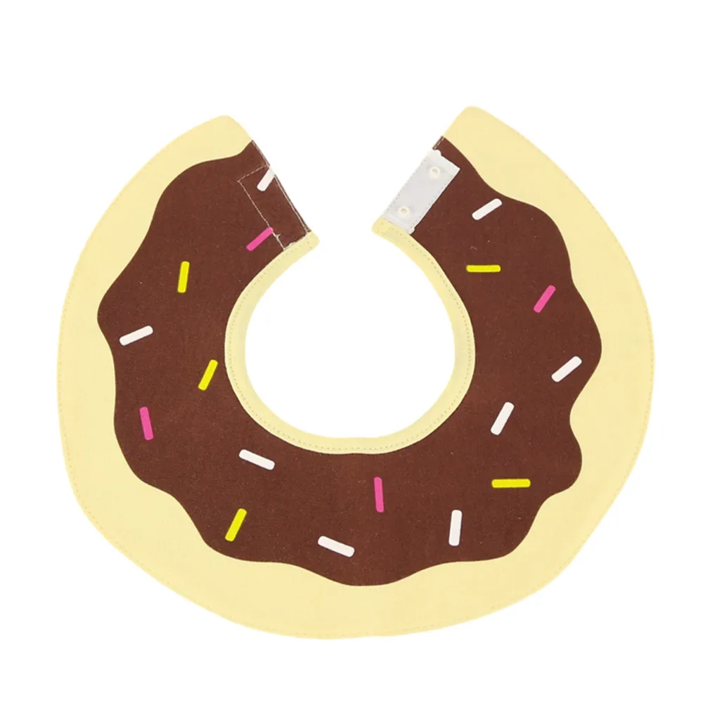 

LONSANT Newborn Baby Bib funny Infants cartoon Doughnut Waterproof Bibs Boys Girls Cotton Saliva Towel Toddler Baby casual Bib