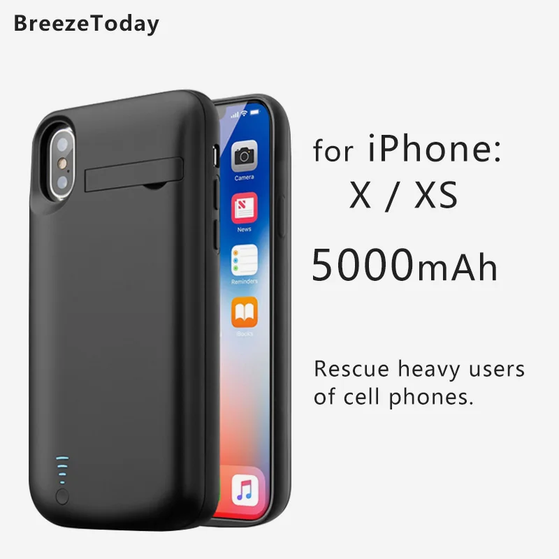 

5000mAh Battery Charger Case Power Case Battery Case For iPhone X XS Power Bank Battery Charging Case Charger  