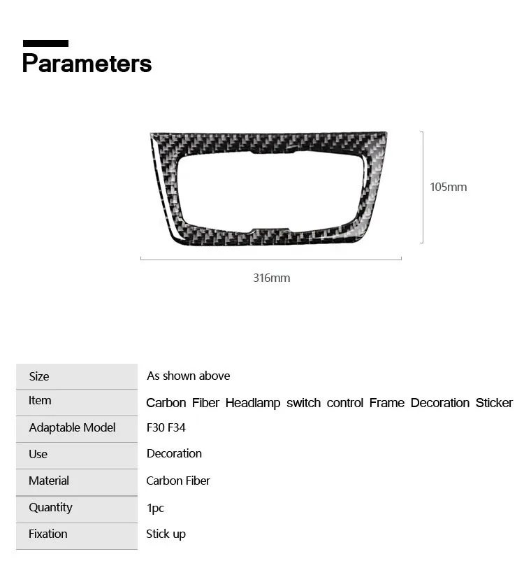 Углеродного волокна фар кнопки включения декоративная рамка, обшивка, накладка приборной панели интерьера литье Стикеры для BMW F30 F34 стайлинга автомобилей