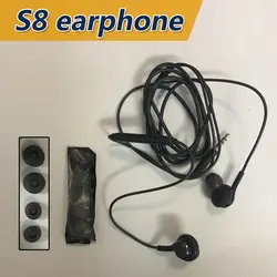 200 шт. Бесплатная DHL S8 Eearphone бас четкий вкладыши Шум изоляции вкладыши 3,5 мм Jack для Xiaomi samsung S7 S6 телефон