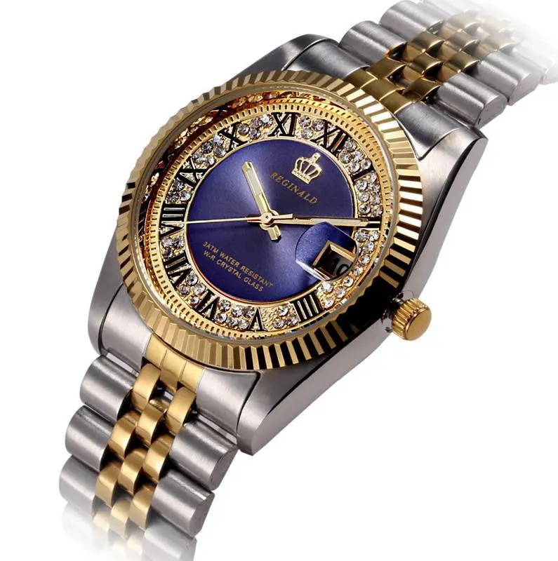 Новое поступление топ стальной ремень роскошные Брендовые Часы Бизнес Кварцевые наручные часы Женское платье часы для дам часы