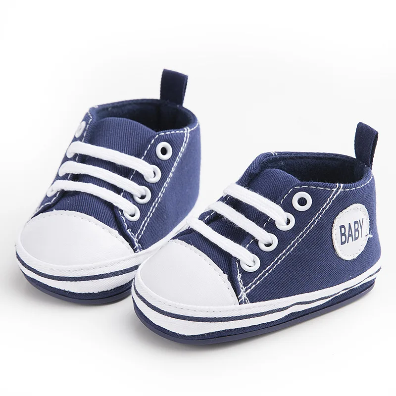 Новая парусиновая спортивная детская обувь для новорожденных мальчиков и девочек, первые ходунки Infantil мягкая подошва для малышей тапочки для малышей 0-18 месяцев