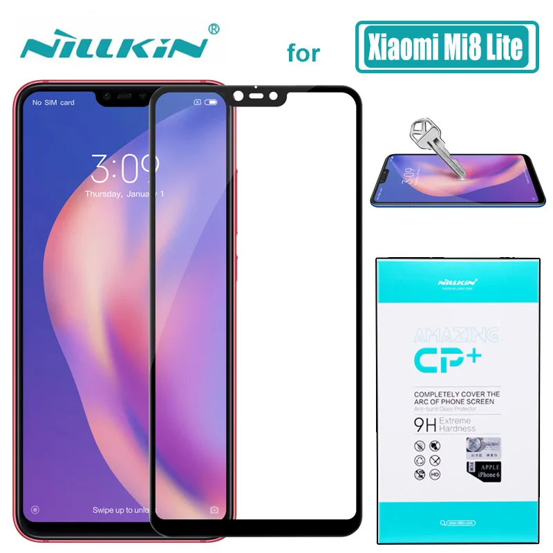 Xiaomi mi 9 mi 9 mi 8 Lite Стекло Nillkin CP+ Полное покрытие закаленное Стекло Экран протектор 2.5D для Xiaomi mi 9 mi 9 mi 8 Lite Стекло