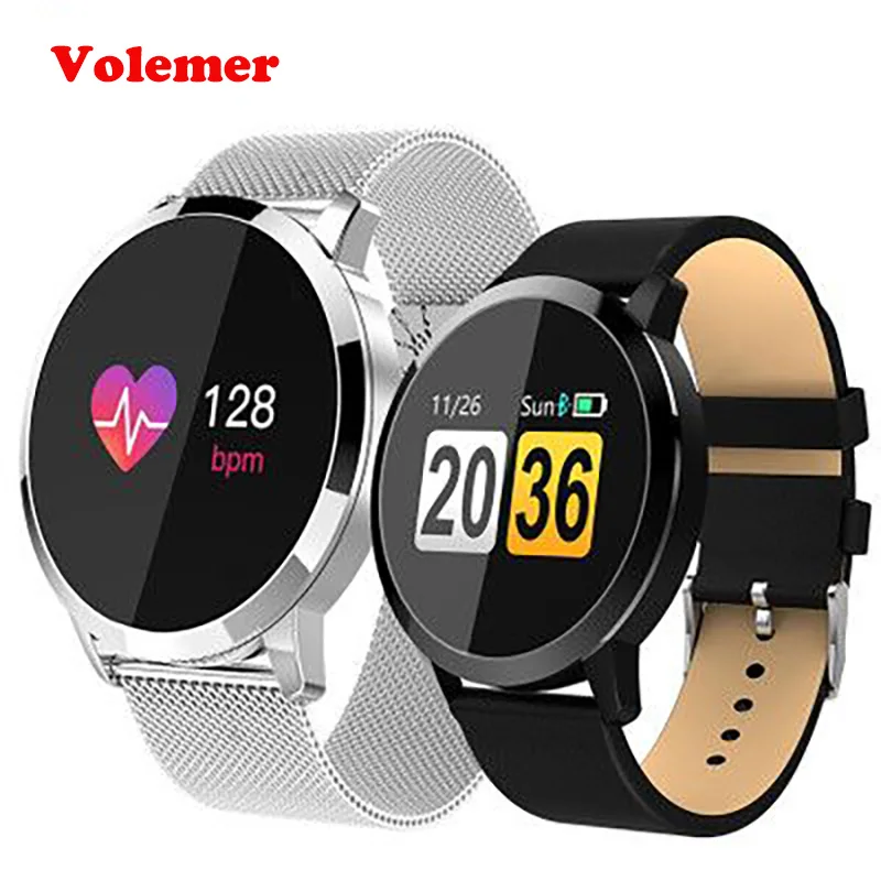 Volemer Q8 Смарт-часы OLED Цвет Экран Фитнес трекер монитор сердечного ритма Для мужчин Для женщин Мода Smartband для дропшиппинг