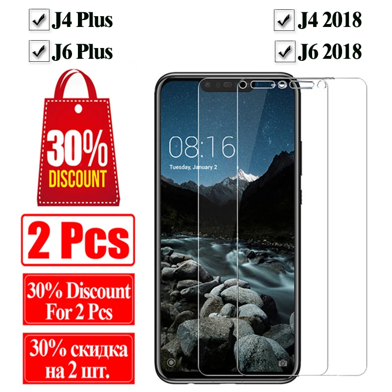 J6Plus Защитное стекло для Samsung J 4 6 J4 J6 Plus 2018 Защитные чехлы экрана на Cam Galaxy J4Plus 6J 4J