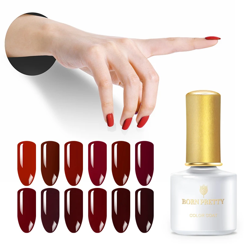 

6ml BORN PRETTY Red Blaze Series Nail Gel Soak Off UV LED Gel Polish Pure Nail Color Manicure Art Gel Lacquer Nail Gel Lamp