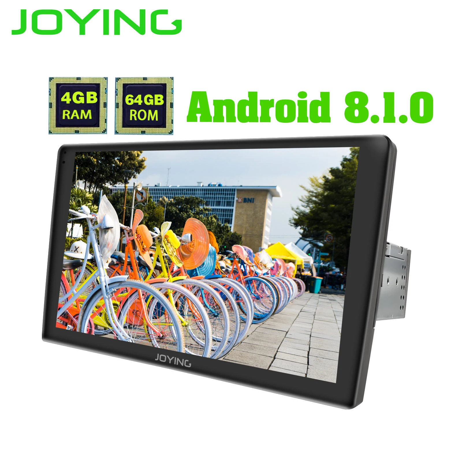 Автомобильный радиоприемник JOYING Android 8 1 4 Гб + 64 ГБ 9 дюймов один din 2 5D экран GPS плеер