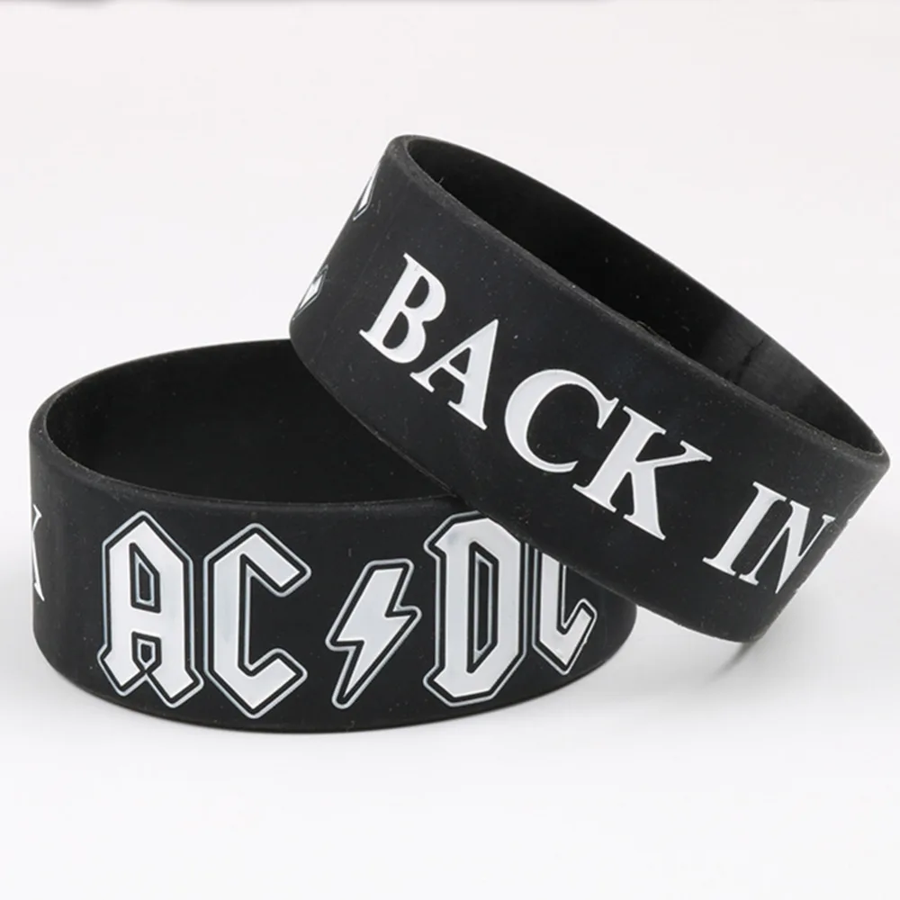 2019 Новое поступление AC/DC силиконовый браслет Heavy Metal Music Band с символами ACDC рок ролл