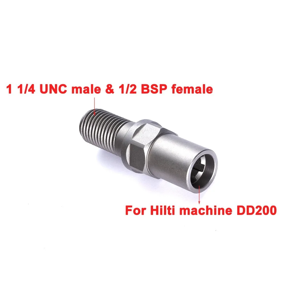 Core Bits Adapter For HILTI DD200 machine Fit female 1 1/4" UNC and male 1/2" BSP Core Drillin