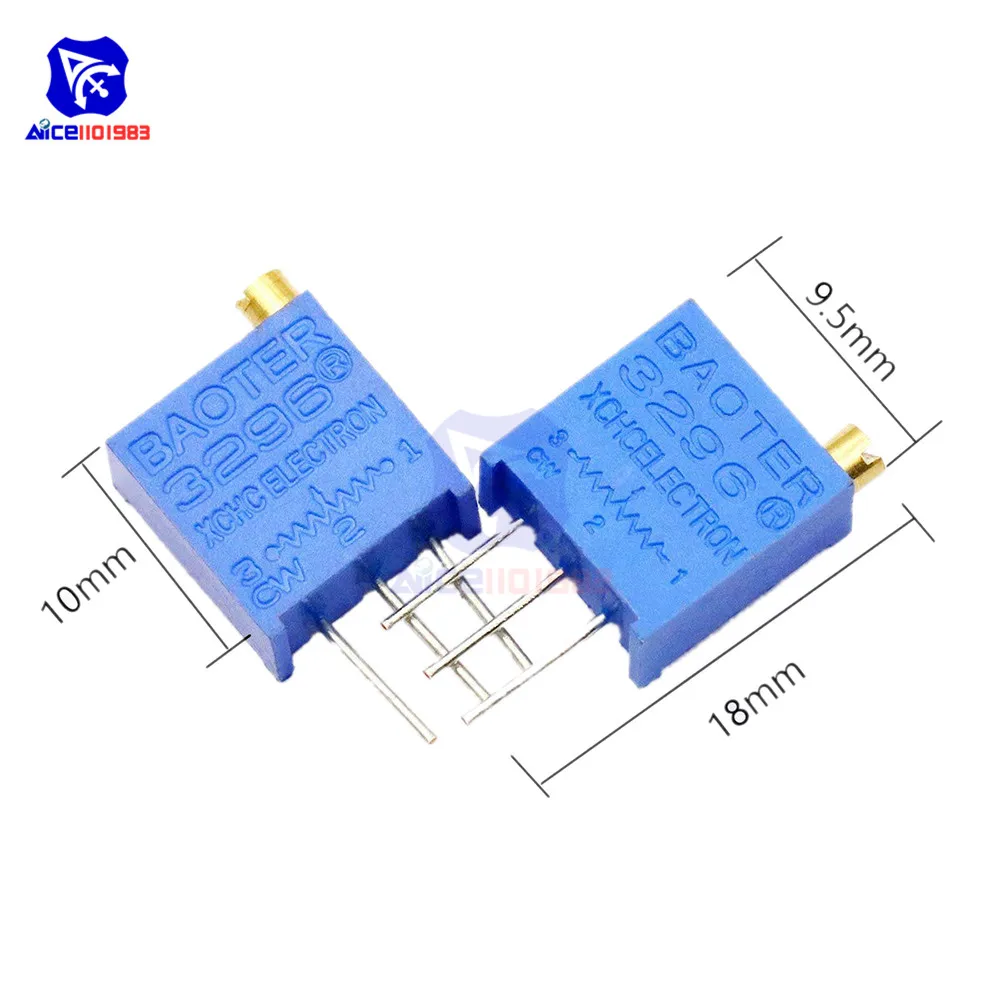 10PCS Trimmer Variable Potentiometer Resistance 100R/1K/10K/100K/1MK/200R/2K/20K/200K/2MK/50R/500R/5K/50K/500K&Omega; Ohm Trimpot trimmer potentiometer adjustable resistor