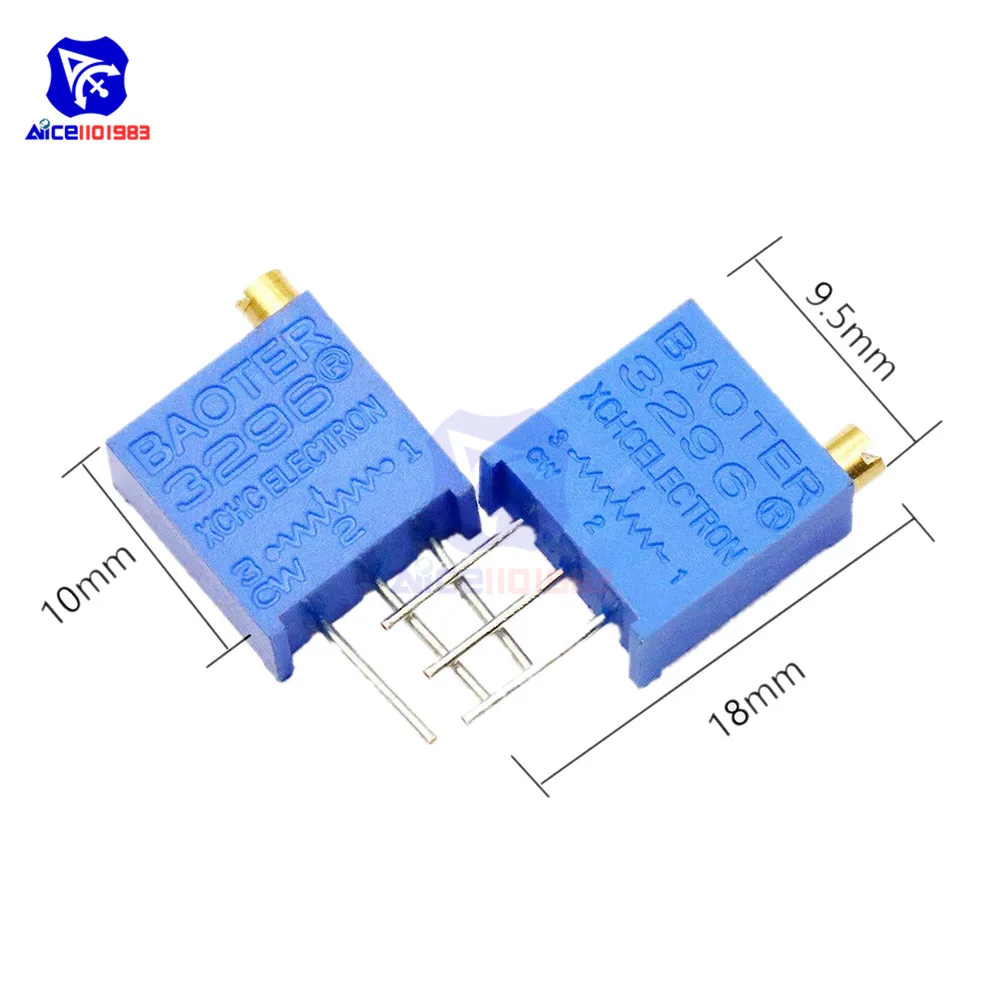 10 шт. 3296 триммер переменный потенциометр сопротивления 100R/1 K/10 K/100 K/1MK/200R/2 K/20 K/200 K/2MK/50R/500R/5 K/50 к/500ком Ом тримпот
