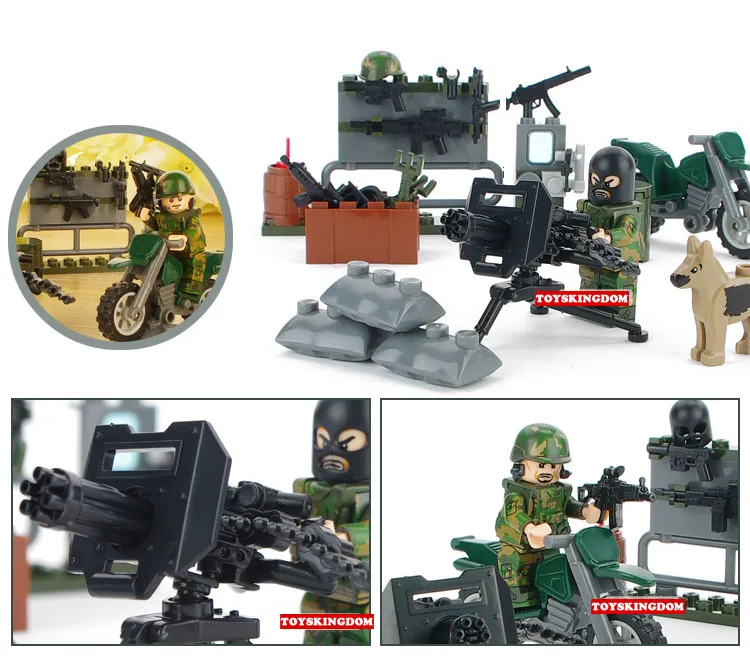 Современный военный FireWire Five brickmania фигурки moc строительный блок ww2 армейские силы minifigs база оружие пистолет игрушки