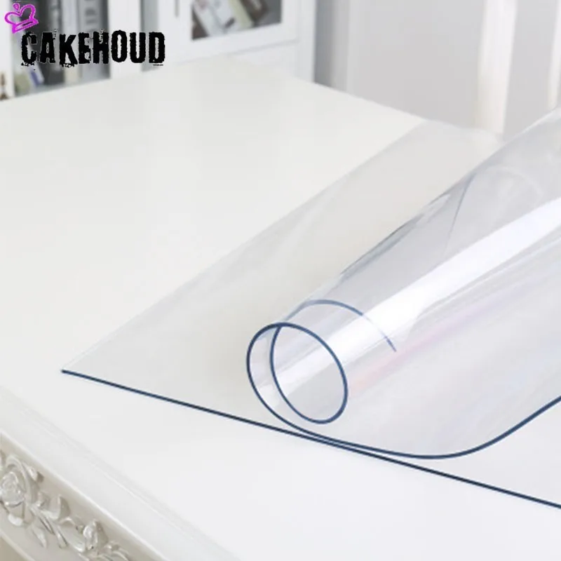  CAKEHOUD Modern PVC Transparent Waterproof Tablecloth Kitchen Table Cover Waterproof Soft Glass Pat