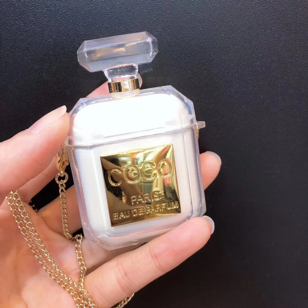 

Fashion Perfume Earphone case for apple airpods case Shockproof Earphone bag Protective Cover Charging airpod case Box