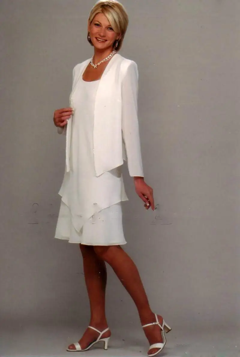 mother of the bride dresses in white