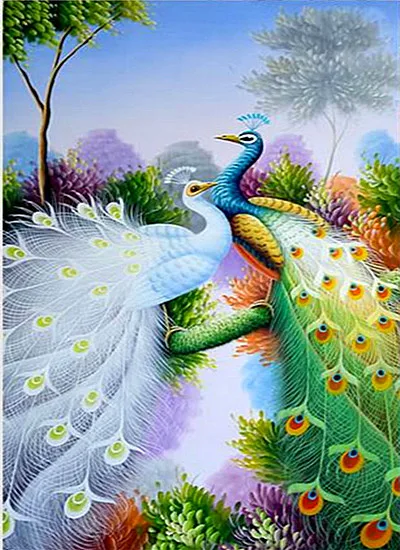 

5D Diamond Embroidery Peacock Cross Stitch DIY Diamond Painting Full Diamond scenery rhinestones Home Mosaic Decor gift
