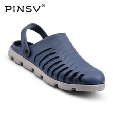Мужская Летняя обувь без застежки; мягкие пляжные сандалии; мужские сандалии для улицы; дышащие сандалии; sandalias de verano para hombre PINSV