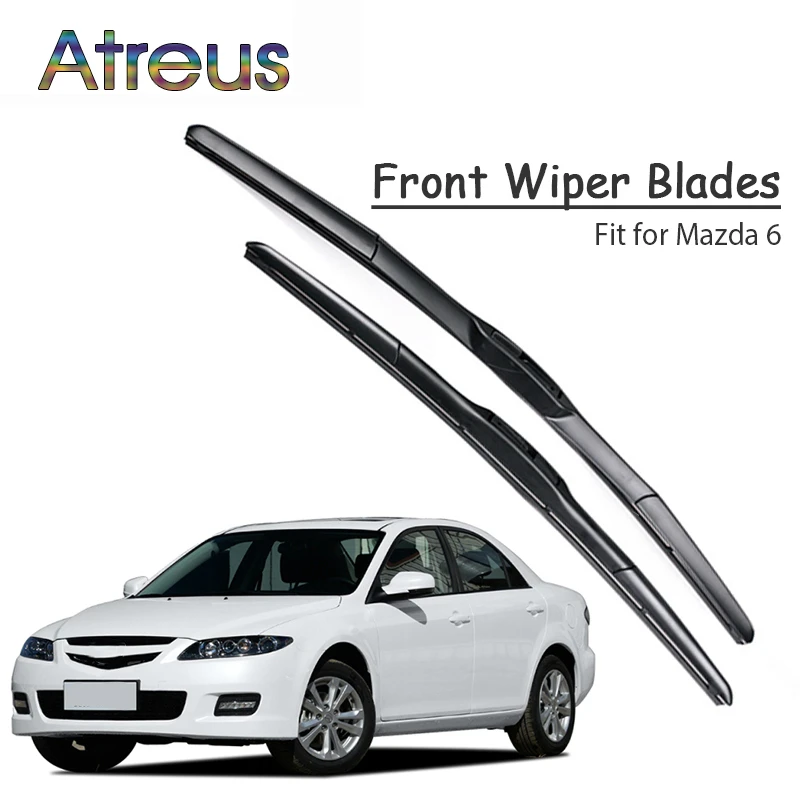 Atreus 2pcs High Quality Long Life Rubber Front Wiper Blades For Mazda 6 2002-2016 Windscreen Original Accessories | Автомобили и