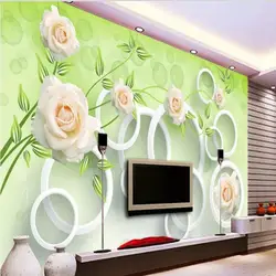 Beibehang пользовательские большой fresco 3D круг розетка ТВ фон нетканые обои papel де parede para кварто