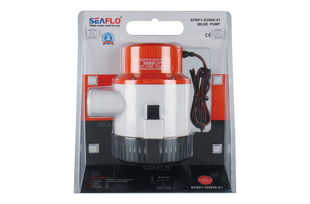

SEAFLO 3000 GPH Ignition Protection Non-automatic bilge pumps for Marine RV Boats