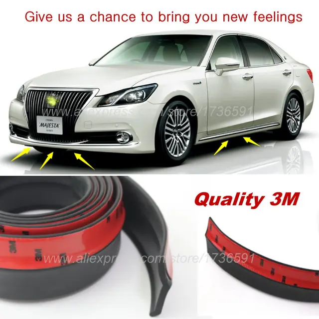Auto Car Per Lip Deflector Lips For Toyota Crown Majesta Auto Car Per Lip Deflector Lips For Toyota Crown Majesta Celica Supra A70 A80 Front Spoiler Skirt Body Kit Strip