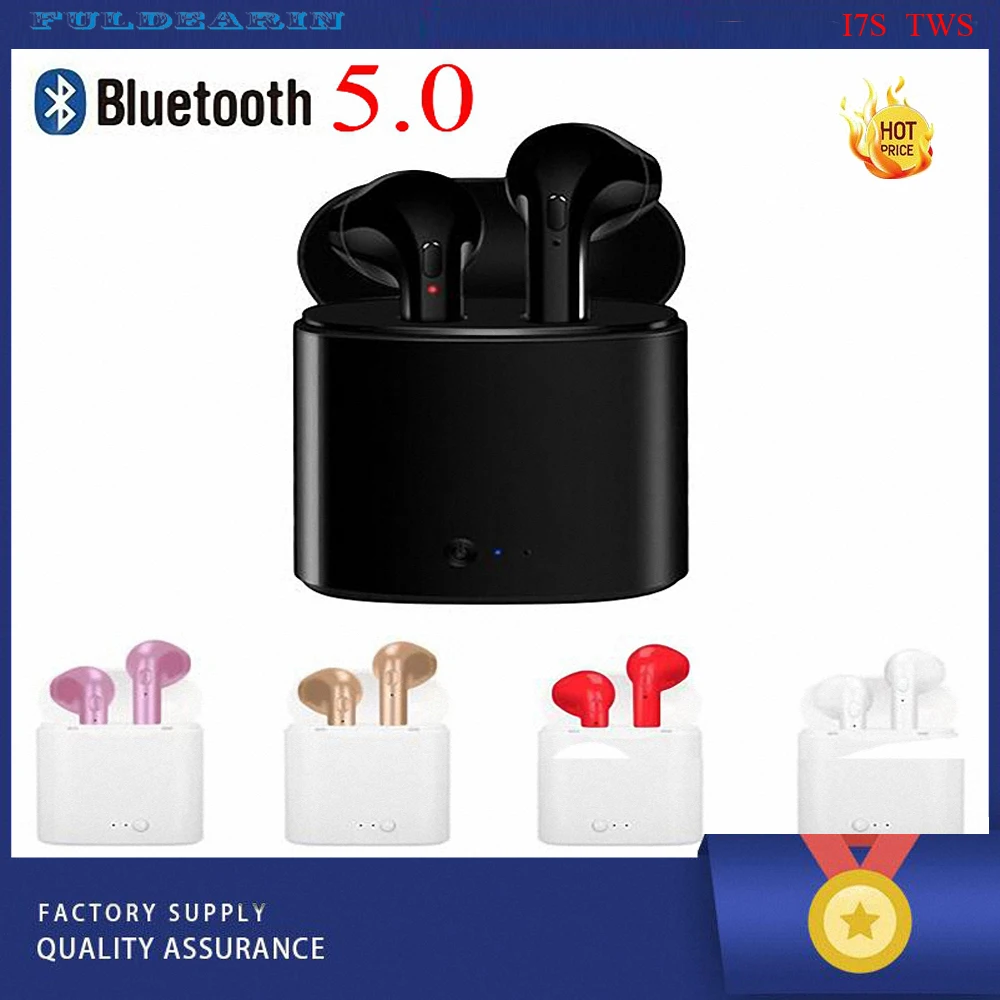 Ture Wireless i7S TWS Bluetooth Earphones Stereo Earbud Headphones With Charging Box Mic PK i9s i10s i11s i12s Dropshipping | Электроника