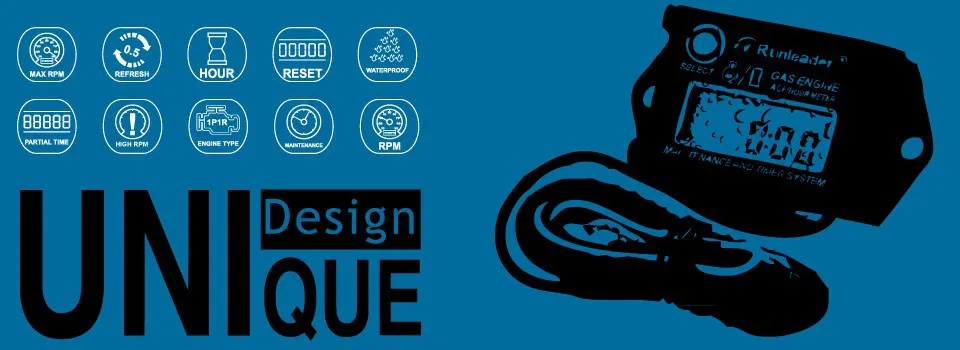 Индуктивный Tach счетчика для бензинового двигателя мотоцикла морской снегоход гидроцикл цепная пила Моторная Лодка ATV Ван