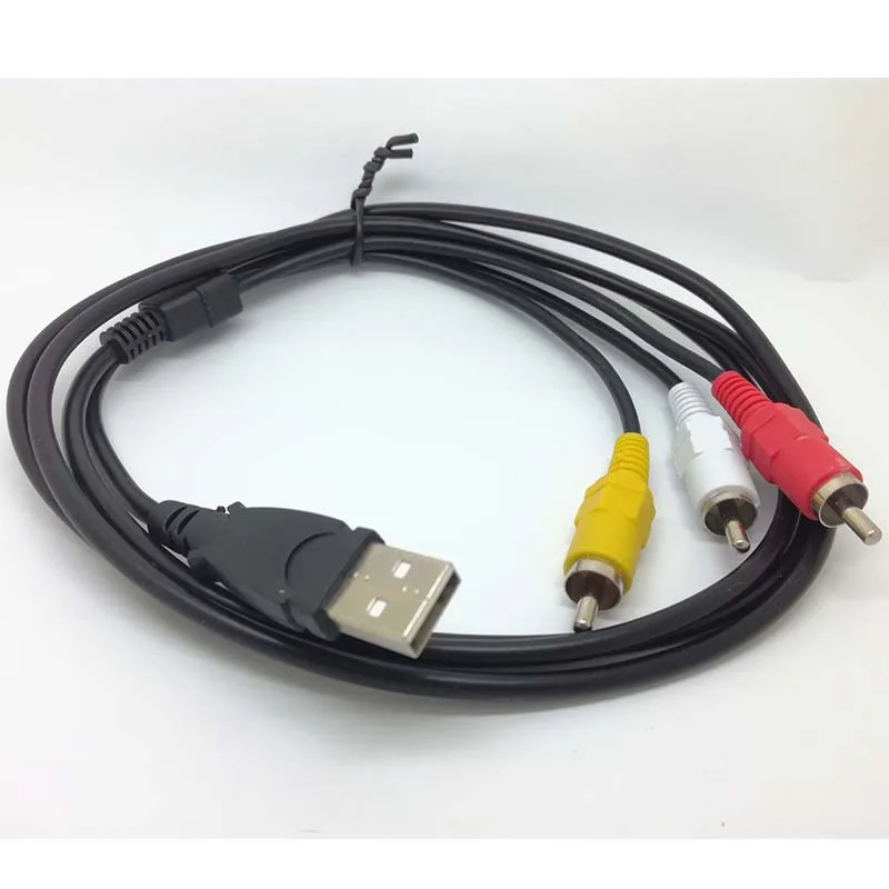 10 قطعة 3RCA الذكور إلى USB 2.0 الذكور مركب محول الصوت فيديو AV HDD DVR كابل