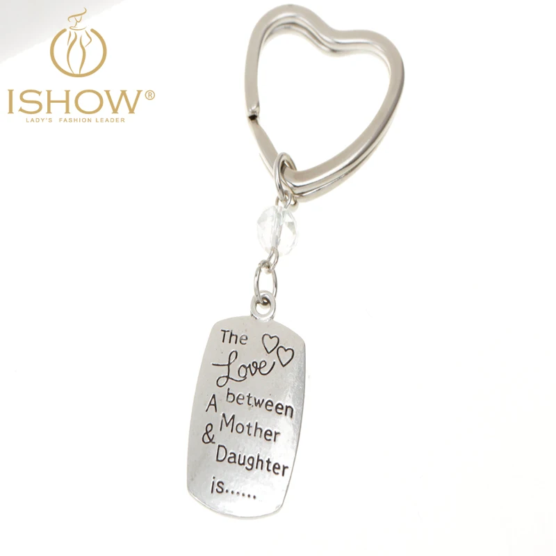Fashion cubre llaves i love you mom keychains for mother's day gift