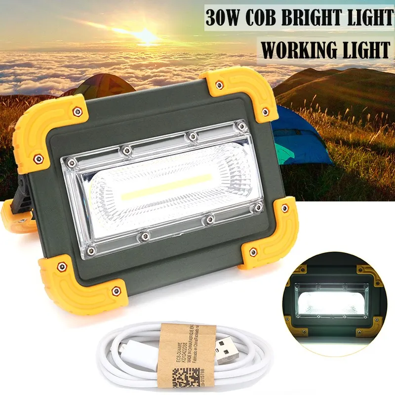 Rechargeable Shop Light Portable Outdoor Camping Spot Light USB Port Yellow