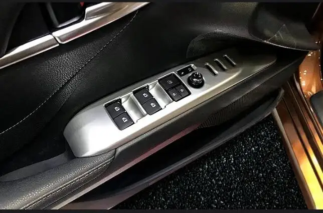 

ABS Chrome For Toyota Camry 2018 accessories car styling Car Door Window glass Lift Control Switch Panel Cover Trim Car-styling