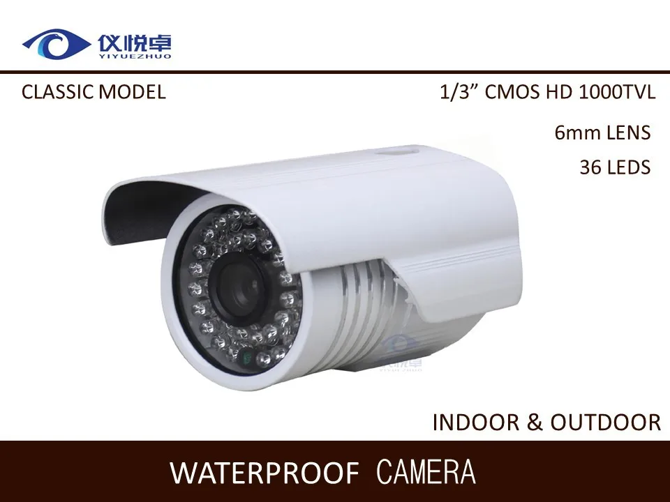 

Free Shipping 1/3" CMOS 1000TVL HD Infrared CCTV Camera Waterproof Indoor/Outdoor Home ICR Security Camera 36 Led IR 6MM W133-10