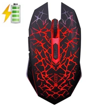M6 2.4GHz Wireless Silent Rechargeable Mouse LED Backlit USB 2400DPI Optical Gaming Mouse Gamer Ergonomic PC Laptop Computer New