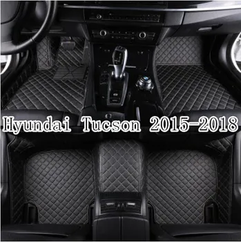

Car Accessories Styling Custom Foot Mats 3D Luxury Leather Car Floor Mats For Hyundai Tucson 2015 2016 2017 2018 2019