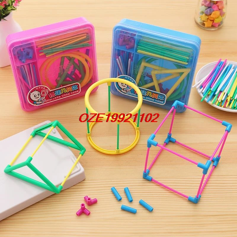 

1 set Primary Mathematics Educational Tools DIY ABS Solid Geometry Model Making teaching aids