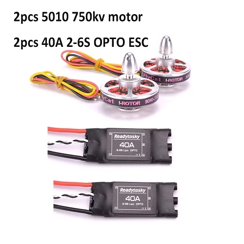 5010 360kv/750kv бесщеточный двигатель, редитовский 40A ESC OPTO 2-6S для квадрокоптера ZD550 ZD680 - Цвет: 2x 5010 750kv 2x 40A