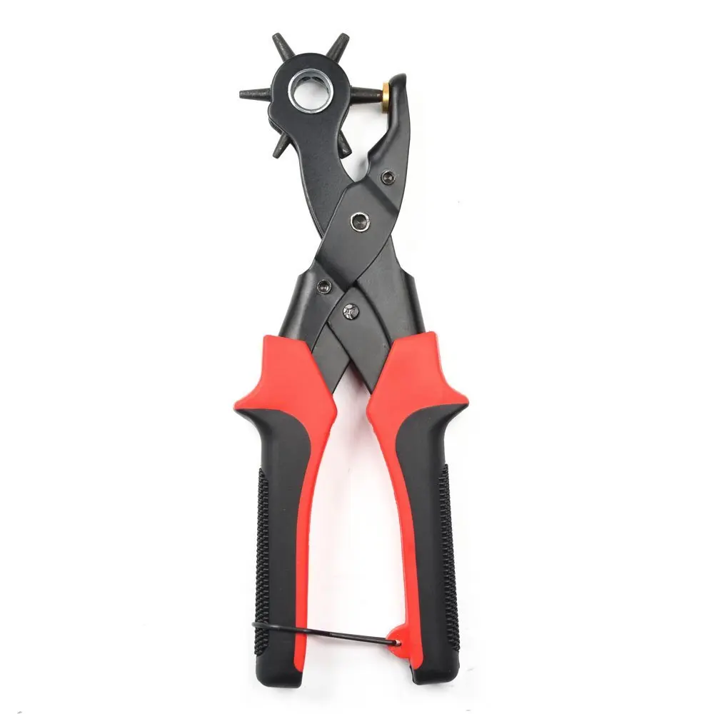 

Leather Belt Hole Punch Plier 6 Size Head revolves for DIY Hand Made