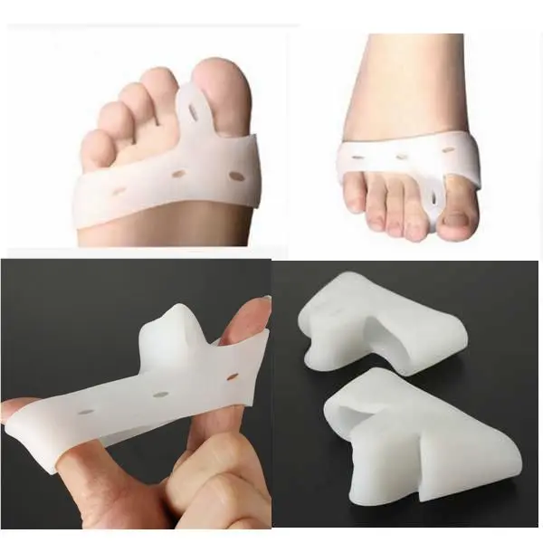 

2PCS/Pairs Toe Separator Silicone Gel Foot Fingers Thumb Valgus Protector Bunion Adjuster Hallux Valgus Guard Feet Care